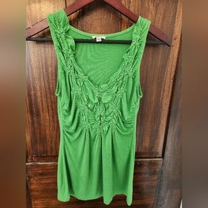 Anthropologie Bordeaux Green Tank Top XS